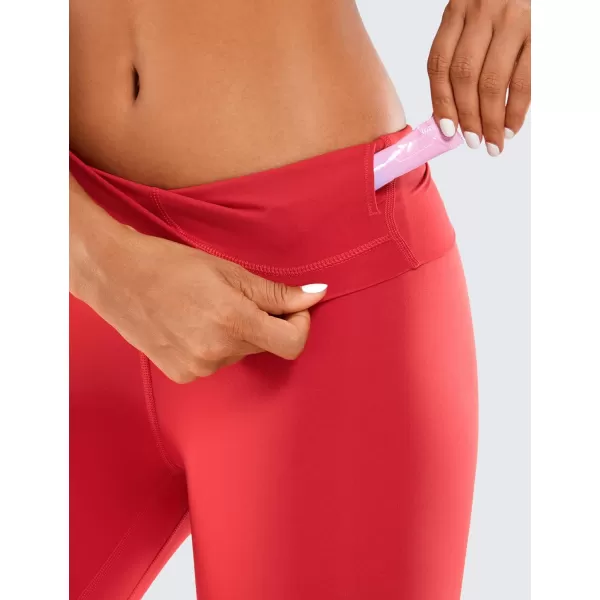 CRZ YOGA Womens Naked Feeling Workout 78 Yoga Leggings  25 Inches High Waist Tight PantsCrimson