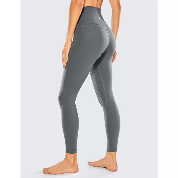 CRZ YOGA Womens Naked Feeling Workout 78 Yoga Leggings  25 Inches High Waist Tight PantsDark Carbon Gray