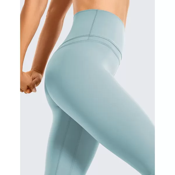 CRZ YOGA Womens Naked Feeling Workout 78 Yoga Leggings  25 Inches High Waist Tight PantsLight Grayish Blue