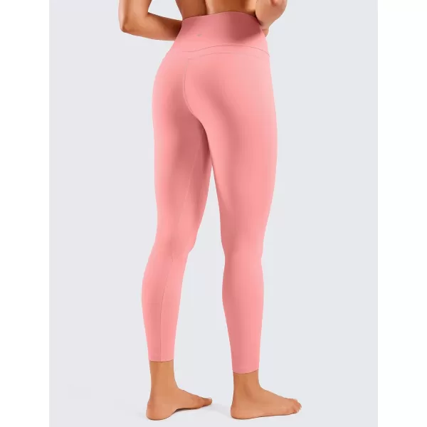 CRZ YOGA Womens Naked Feeling Workout 78 Yoga Leggings  25 Inches High Waist Tight PantsLotus Pink