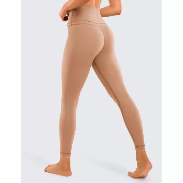 CRZ YOGA Womens Naked Feeling Workout 78 Yoga Leggings  25 Inches High Waist Tight PantsMocha Mousse