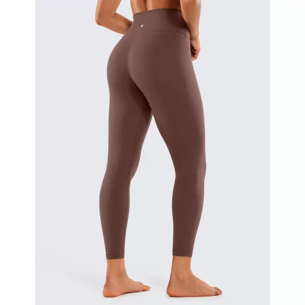 CRZ YOGA Womens Naked Feeling Workout 78 Yoga Leggings  25 Inches High Waist Tight PantsTaupe