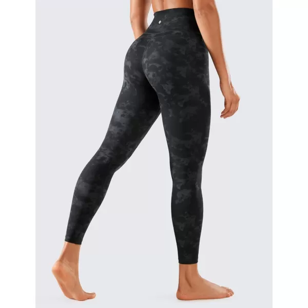 CRZ YOGA Womens Naked Feeling Workout 78 Yoga Leggings  25 Inches High Waist Tight PantsTie Dye Smoke Ink