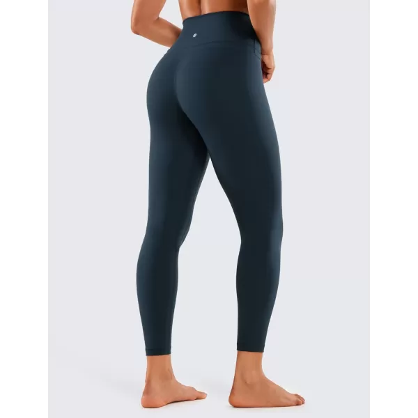 CRZ YOGA Womens Naked Feeling Workout 78 Yoga Leggings  25 Inches High Waist Tight PantsTrue Navy