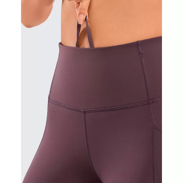 CRZ YOGA Womens Naked Feeling Workout Capris Leggings 21 Inches  High Waisted Gym Tummy Control Yoga Pants with Pockets21 inches Arctic Plum