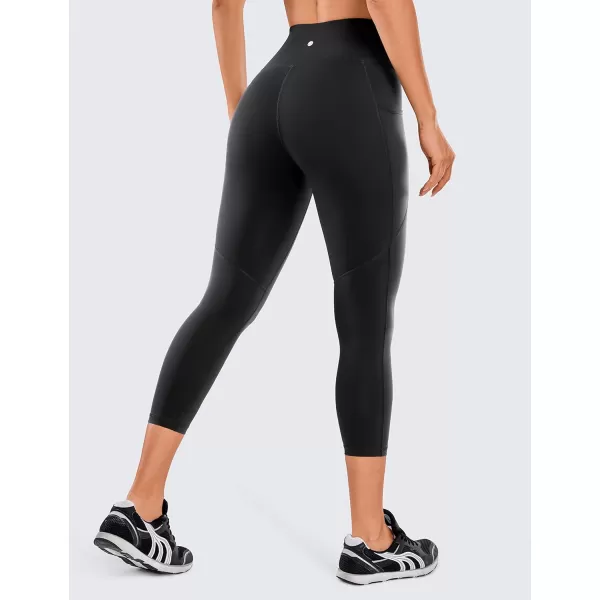 CRZ YOGA Womens Naked Feeling Workout Capris Leggings 21 Inches  High Waisted Gym Tummy Control Yoga Pants with Pockets21 inches Black