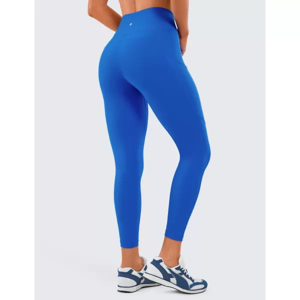 CRZ YOGA Womens Naked Feeling Workout Leggings 25 Inches  High Waisted Yoga Pants with Side Pockets Athletic Running Tights25 inches Sparkle Blue