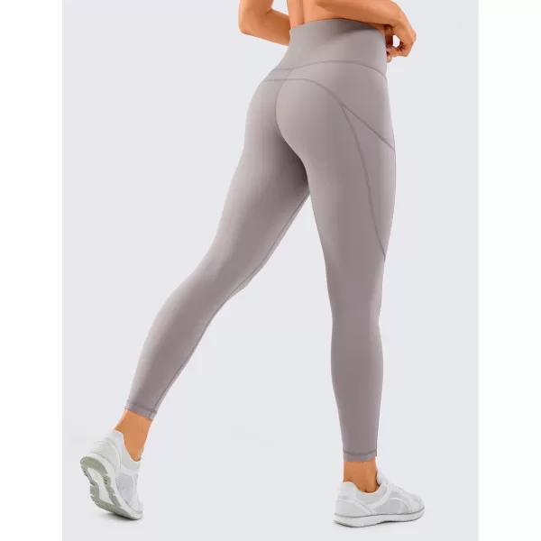 CRZ YOGA Womens Naked Feeling Workout Leggings 25 Inches  High Waisted Yoga Pants with Side Pockets Athletic Running TightsLunar Rock