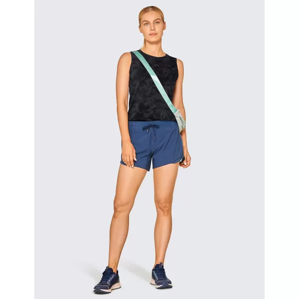 CRZ YOGA Womens Pima Cotton Workout Tank Tops Loose Fit Yoga Sleeveless Shirts Muscle TankTie Dye Smoke Ink