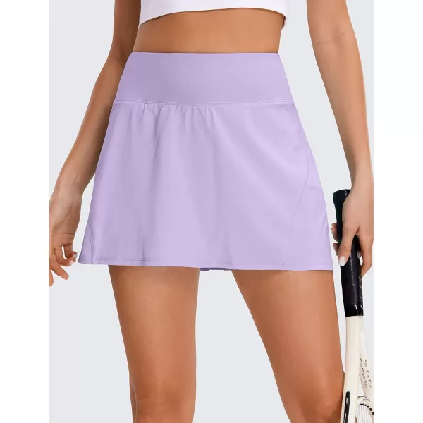 CRZ YOGA Womens Pleated Tennis Skirts with Pockets High Waisted Athletic Golf Skorts Skirts for Women Soft Breathable CuteLilac