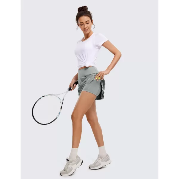 CRZ YOGA Womens Pleated Tennis Skirts with Pockets High Waisted Athletic Golf Skorts Skirts for Women Soft Breathable CuteSterling