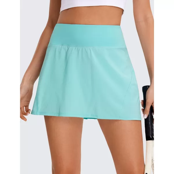 CRZ YOGA Womens Pleated Tennis Skirts with Pockets High Waisted Athletic Golf Skorts Skirts for Women Soft Breathable CuteTurquoise