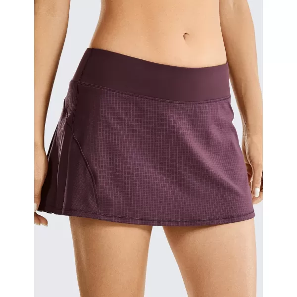 CRZ YOGA Womens Quick Dry Pleated Tennis Skirts Mid Waisted Cute Athletic Workout Running Sports Golf Skorts VolleyballArctic Plum Jacquard