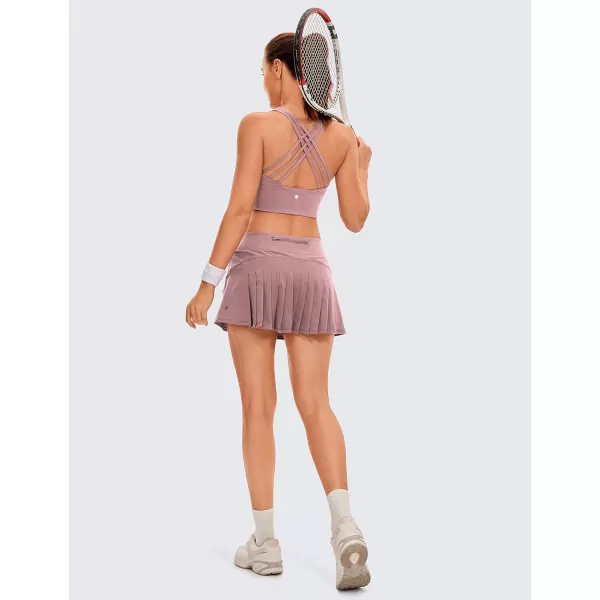 CRZ YOGA Womens Quick Dry Pleated Tennis Skirts Mid Waisted Cute Athletic Workout Running Sports Golf Skorts VolleyballFigue