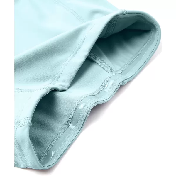 CRZ YOGA Womens Quick Dry Pleated Tennis Skirts Mid Waisted Cute Athletic Workout Running Sports Golf Skorts VolleyballLight Grayish Blue