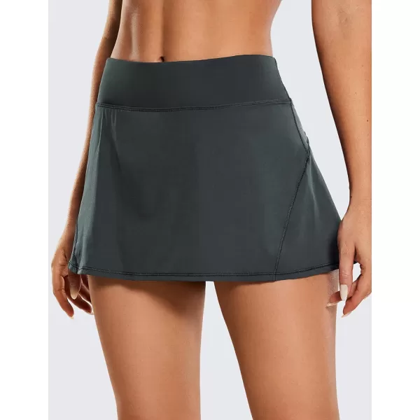 CRZ YOGA Womens Quick Dry Pleated Tennis Skirts Mid Waisted Cute Athletic Workout Running Sports Golf Skorts VolleyballMelanite