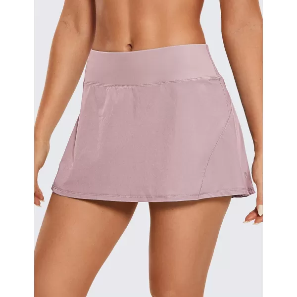 CRZ YOGA Womens Quick Dry Pleated Tennis Skirts Mid Waisted Cute Athletic Workout Running Sports Golf Skorts VolleyballMoonlight Ash