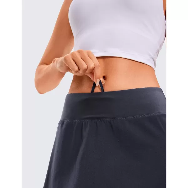 CRZ YOGA Womens Quick Dry Pleated Tennis Skirts Mid Waisted Cute Athletic Workout Running Sports Golf Skorts VolleyballNavy