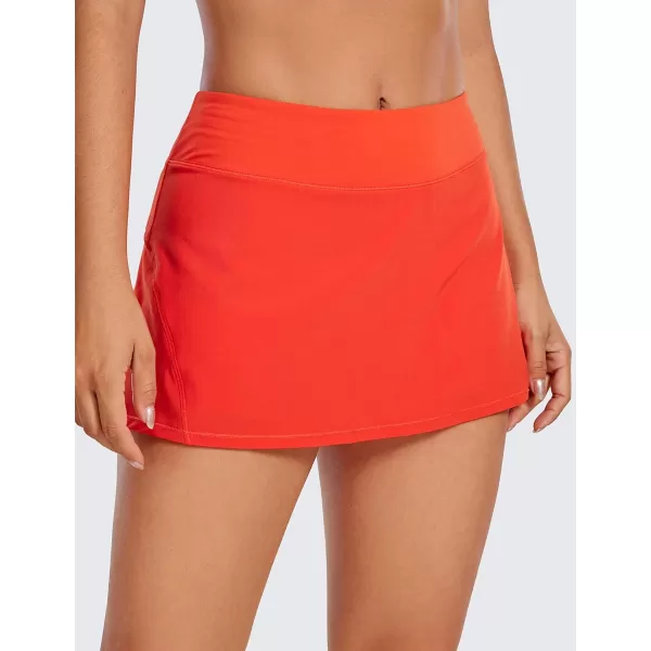 CRZ YOGA Womens Quick Dry Pleated Tennis Skirts Mid Waisted Cute Athletic Workout Running Sports Golf Skorts VolleyballPoppy