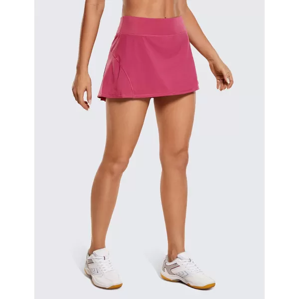 CRZ YOGA Womens Quick Dry Pleated Tennis Skirts Mid Waisted Cute Athletic Workout Running Sports Golf Skorts VolleyballThe Dark Purple