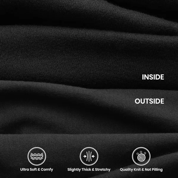 CRZ YOGA Womens Sweatpants Lightweight Cotton Cargo Joggers with 6 Pockets High Waisted Super Soft Casual Sweat PantsBlack