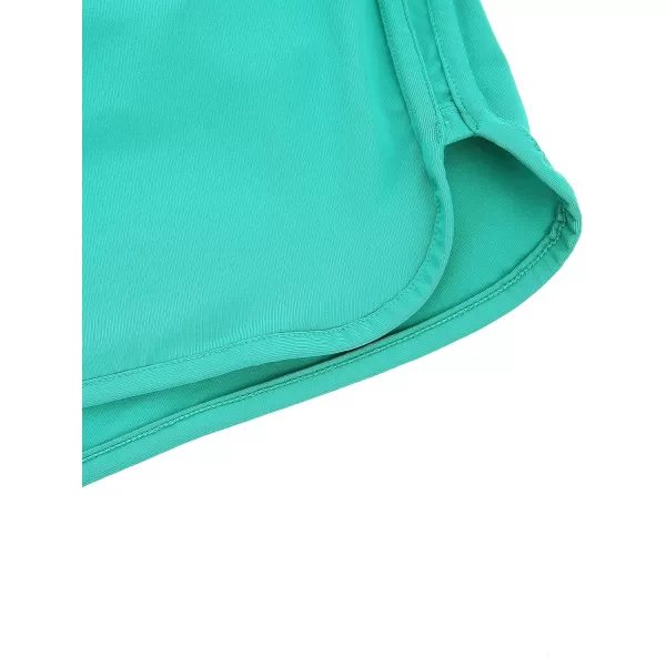 CRZ YOGA Womens Swim Shorts 3  High Waisted Quick Dry Beach Board Shorts Swimwear Bottoms Bathing Shorts with LinerBlarney Green