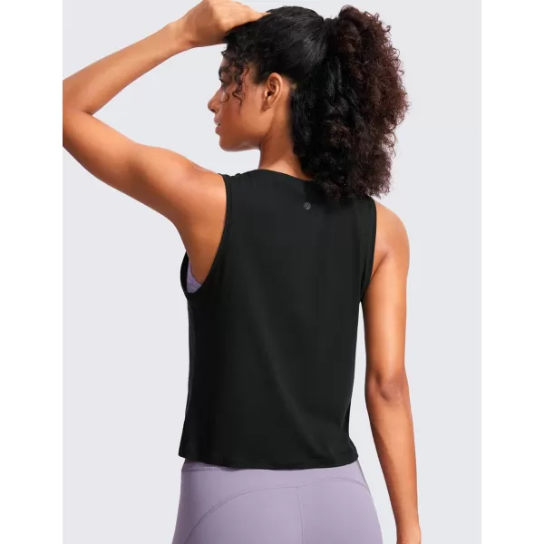 CRZ YOGA womens CroppedBlack