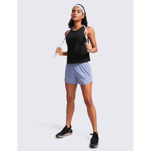 CRZ YOGA womens CroppedBlack