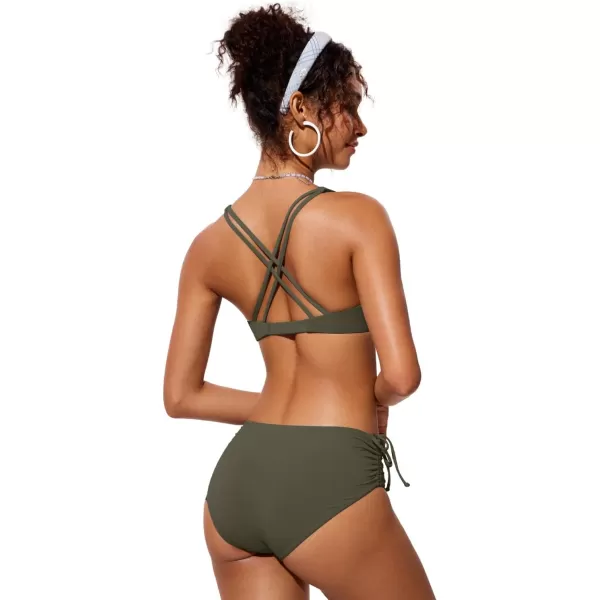 CRZ YOGA womens PaddedDark Olive