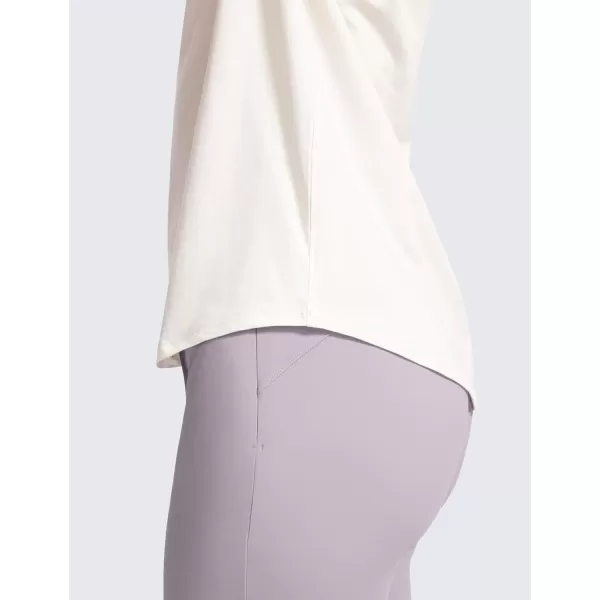 CRZ YOGA womens Short SleeveMilky White Bone