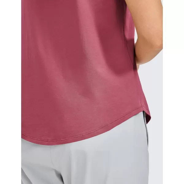 CRZ YOGA womens Short SleeveMisty Merlot