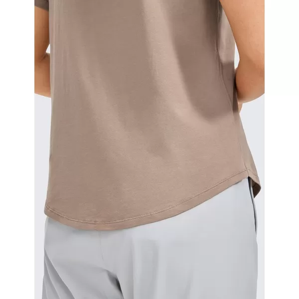 CRZ YOGA womens Short SleeveMortar Color