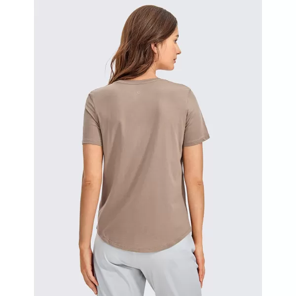 CRZ YOGA womens Short SleeveMortar Color