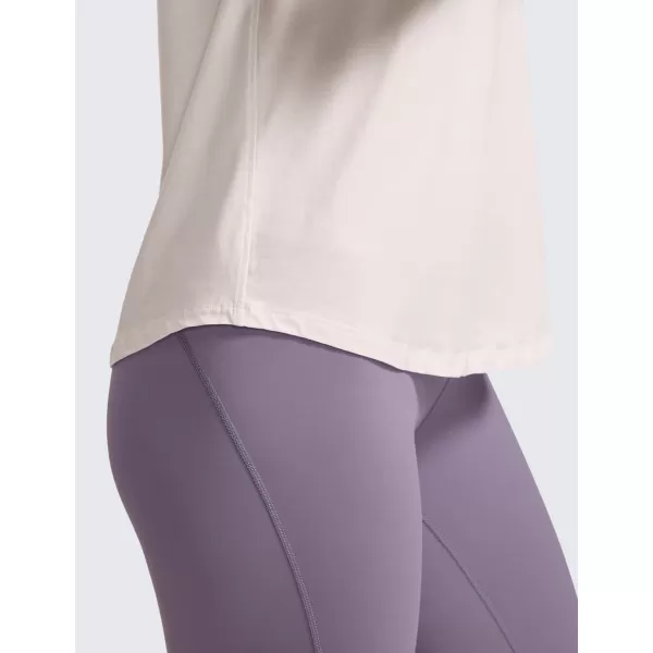 CRZ YOGA womens Short SleeveWhite Apricot