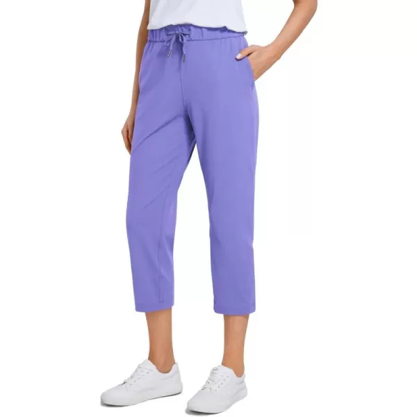 CRZ YOGA 4Way Stretch Golf Capri Pants for Women 23 Casual Yoga Dress Work Capris with Pockets Workout Athletic TravelDark Lavender Purple