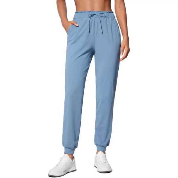 CRZ YOGA 4Way Stretch High Waisted Joggers for Women Lightweight Casual Dress Work Workout Pants Sweatpants PocketsUniverse Blue