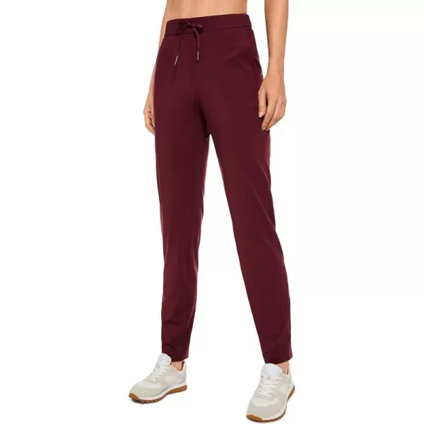 CRZ YOGA 4Way Stretch Pants for Women Tall 31 Athletic Trousers with PocketsNoctilucence Red