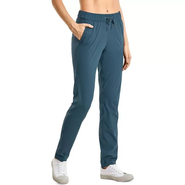 CRZ YOGA 4Way Stretch Pants for Women Tall 31 Athletic Trousers with PocketsSlate Blue