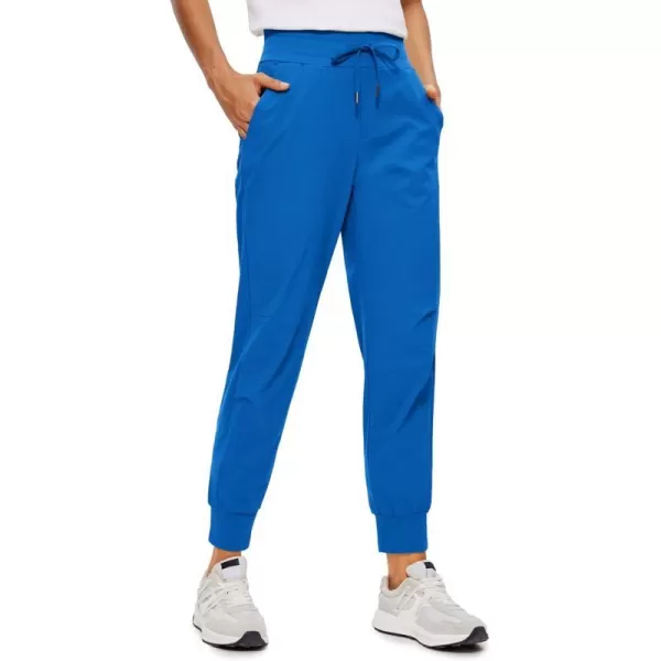 CRZ YOGA Athletic High Waisted Joggers for Women 275  Lightweight Workout Travel Casual Outdoor Hiking Pants with PocketsSparkle Blue