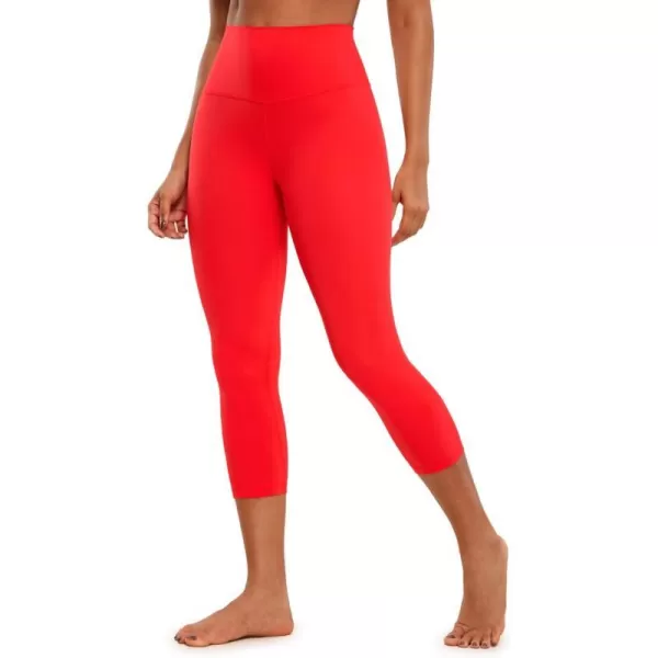 CRZ YOGA Butterluxe High Waisted Capris Workout Leggings for Women 21  Lounge Leggings Buttery Soft Yoga PantsDark Red