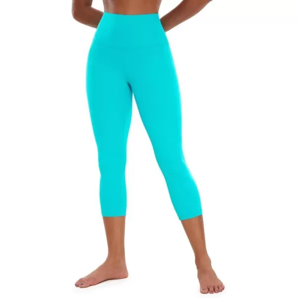 CRZ YOGA Butterluxe High Waisted Capris Workout Leggings for Women 21  Lounge Leggings Buttery Soft Yoga PantsNeon Spectral Blue