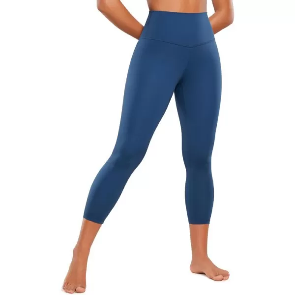 CRZ YOGA Butterluxe High Waisted Capris Workout Leggings for Women 23  Lounge Leggings Buttery Soft Yoga PantsFrench Navy