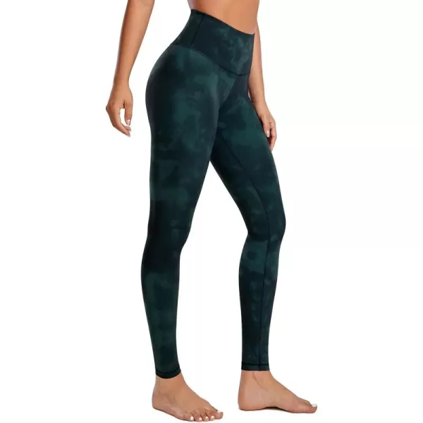 CRZ YOGA Butterluxe High Waisted Lounge Legging 28  Workout Leggings for Women Buttery Soft Yoga PantsGreen Tiedye Flowers