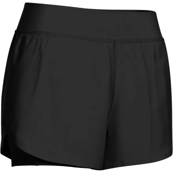 CRZ YOGA Girls 2 in 1 Dolphin Athletic Running Shorts with Pockets High Waist Teen Kid Workout Casual Tennis Soccer SplitBlack