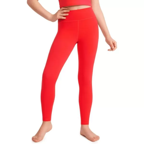 CRZ YOGA Girls Butterluxe Full Length Athletic Leggings  Kids High Waist Lounge Pants Girls Active Dance Running Yoga TightsDark Red