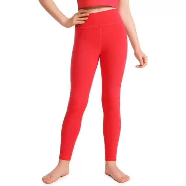 CRZ YOGA Girls Butterluxe Full Length Athletic Leggings  Kids High Waist Lounge Pants Girls Active Dance Running Yoga TightsDeep Red