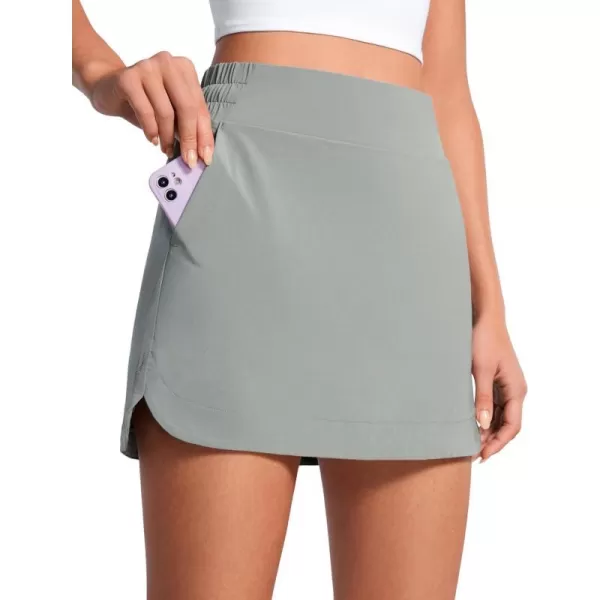 CRZ YOGA High Waisted Golf Skirts for Women A Line Tennis Athletic Casual Skort Skirt with Shorts PocketsSterling