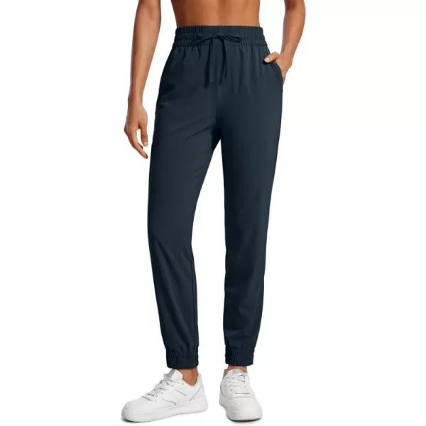 CRZ YOGA Lightweight Joggers for Women Workout Athletic Casual Lounge Travel Pants with Pockets SummerTrue Navy