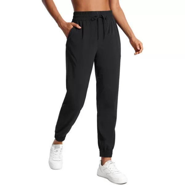 CRZ YOGA Lightweight Joggers for Women Workout Athletic Casual Lounge Travel Pants with PocketsBlack