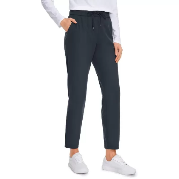 CRZ YOGA Womens 4Way Stretch Athletic Golf Pants  High Waisted Sweatpants Pockets Trave Lounge Workout Casual Work Trousers27 inches Melanite